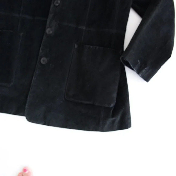 Northern Reflections Black Suede Button Down Blazer/ Jacket LG - Picture 9 of 15